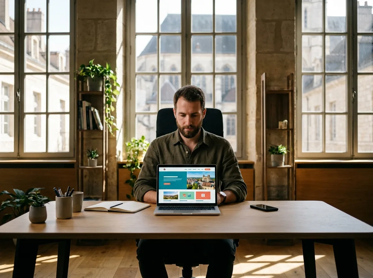 Site internet relié aux réseaux sociaux d'une entreprise